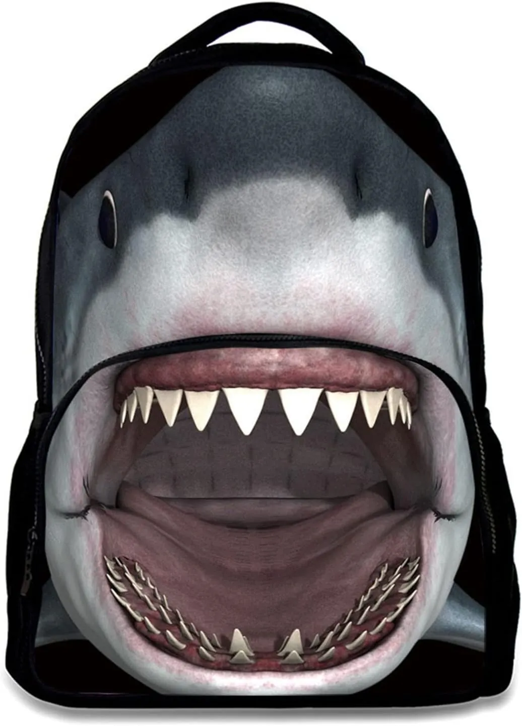 Animal School Bag Shark Backpack For Man/Kid/Girl/Woman 3D Printing Student Backpack 17 Inch Black Casual Daypack