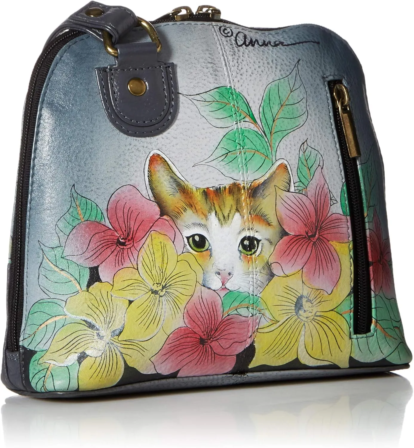Anna by Anuschka Leather Small Multi Compartment Zip-Around Organizer