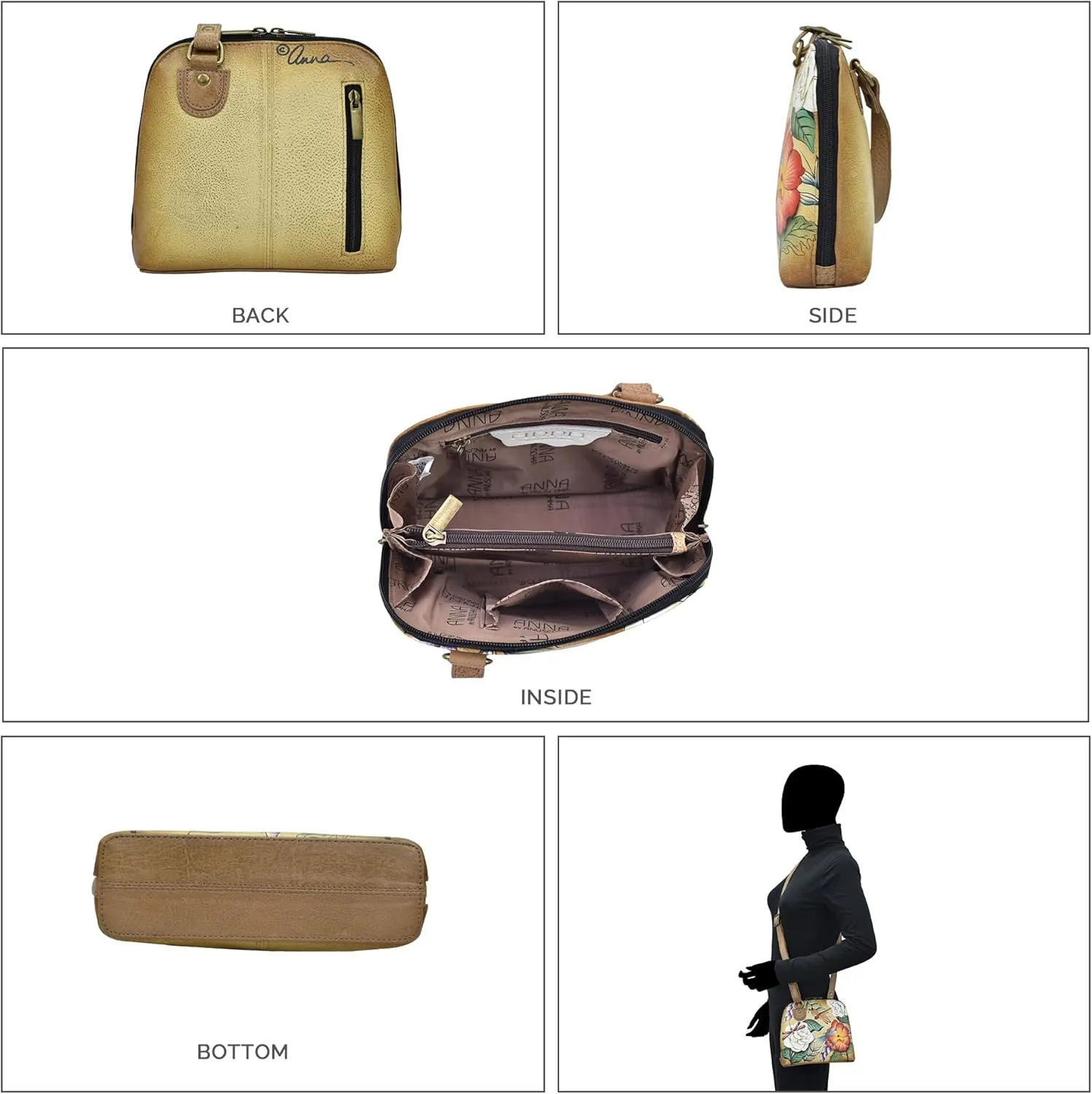 Anna by Anuschka Small Multi Compartment Zip-Around Organizer