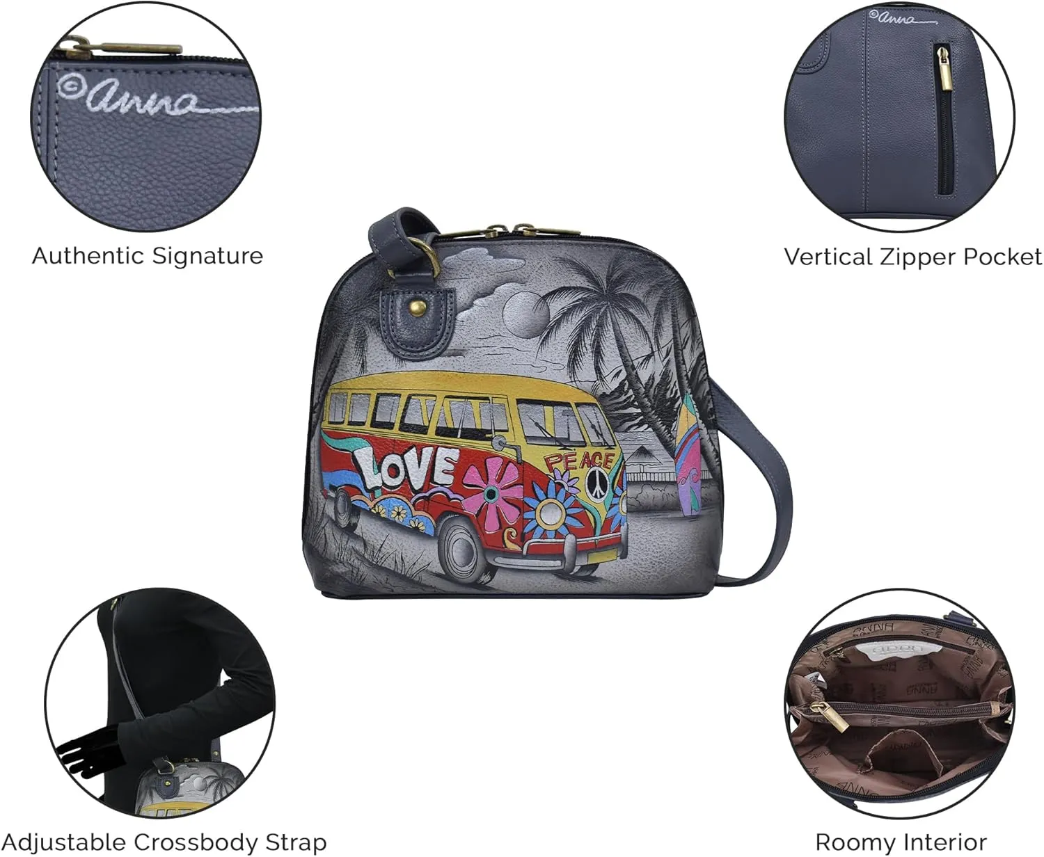 Anna by Anuschka Small Multi Compartment Zip-Around Organizer