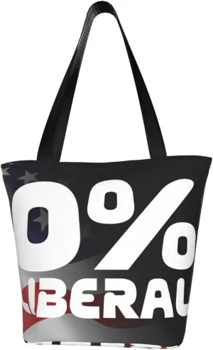 Anti Liberal Democrat Zero Percent Liberal Fashion Shoulder Bag Large Capacity For Man Or Woman