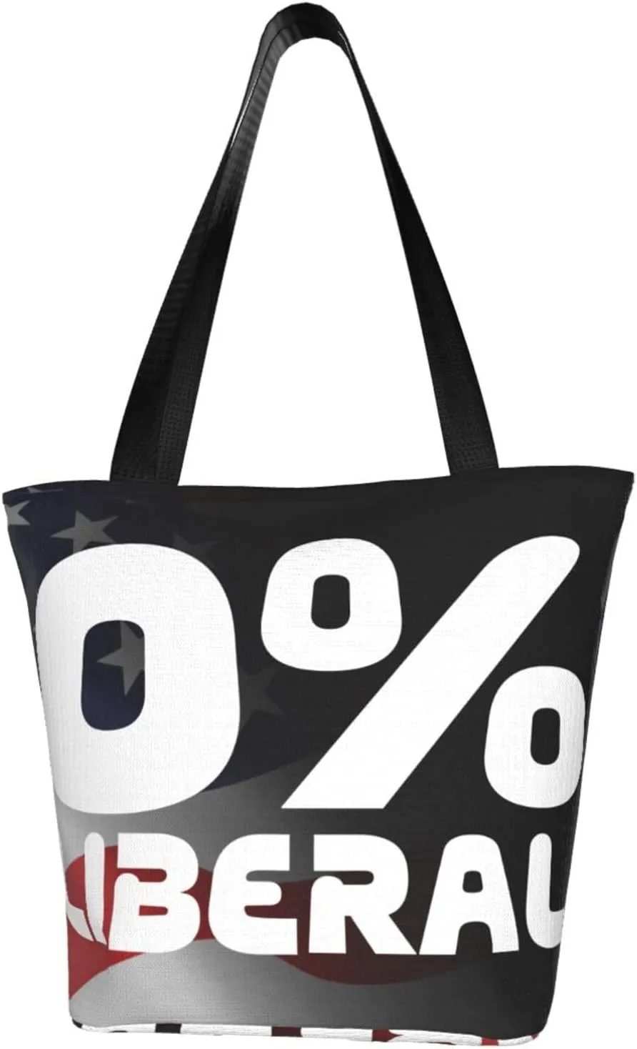 Anti Liberal Democrat Zero Percent Liberal Fashion Shoulder Bag Large Capacity For Man Or Woman