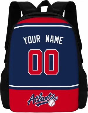 ANTKING Atlanta Backpack School Bags Custom Name Number for Men Youth Boy Gift