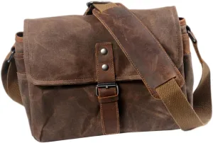 ARTIBETTER Outdoor Single Shoulder Camera Bag Waterproof Canvas Dslr Storage Casual Professional Oil Wax Comfortable Lightweight