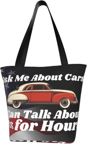 Ask Me About Cars I Can Talk About Its For Hours Fashion Shoulder Bag Large Capacity For Man Or Woman