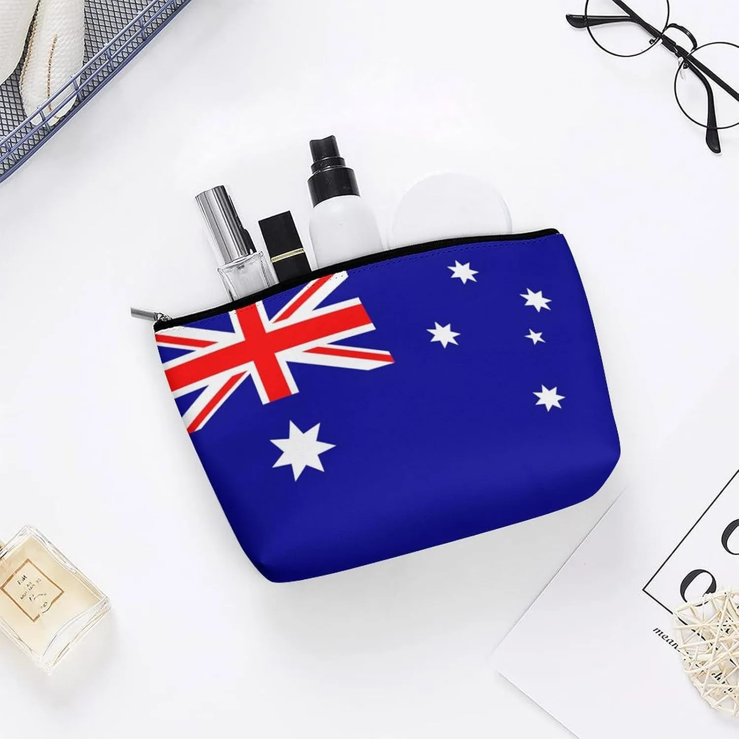 Australia Flag Travel Cosmetic Bag Lightweight Makeup Organizer for Women