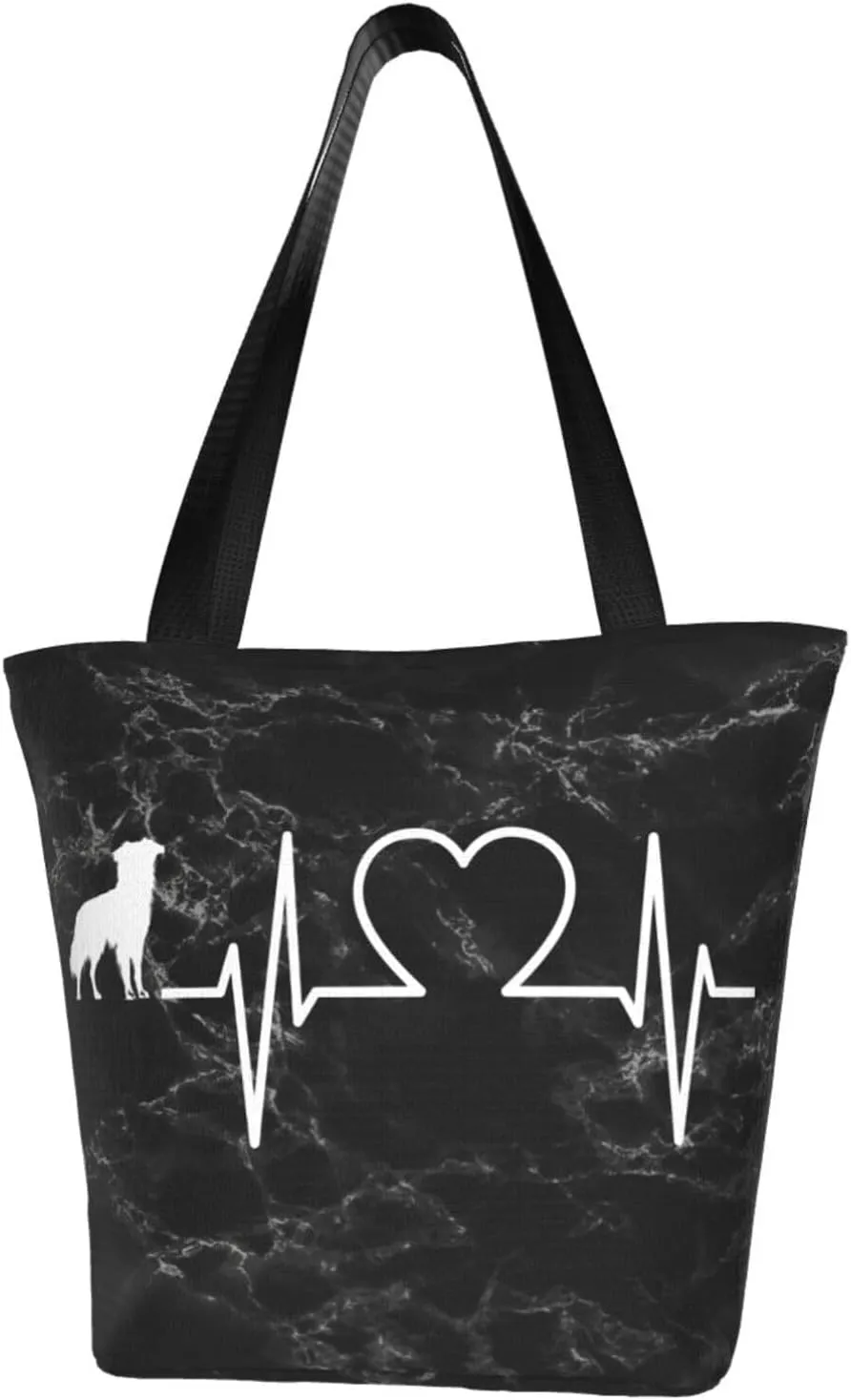 Australian Shepherd Heartbeat Fashion Shoulder Bag Large Capacity For Man Or Woman