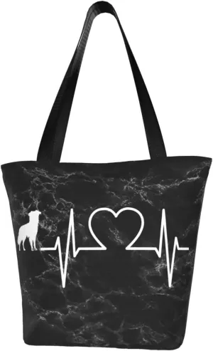 Australian Shepherd Heartbeat Fashion Shoulder Bag Large Capacity For Man Or Woman
