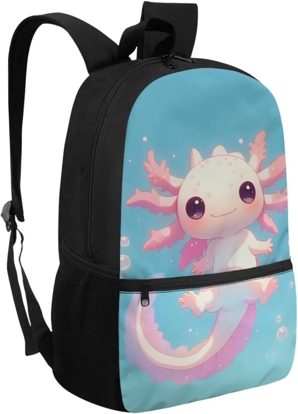 Axolotl Backpack for School Boys Elementary Bookbag Back Pack Rucksack for Kindergarten Preschool Students Daypack Light Weight Laptop Bags Student Schoolbag