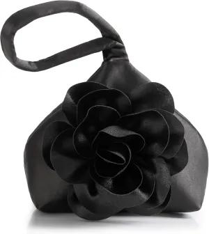 BABEYOND Clutch Purses for Women - Evening Bags Flower Satin Handbag Classy Wristlet Purse for Party Daily Wedding