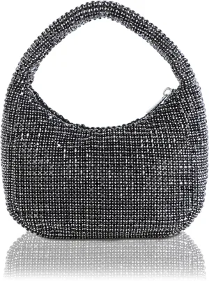 BABEYOND Rhinestone Purse for Women - Sparkly Evening Bags Full Glitter Rhinestone Portable Handbag for Party Wedding Prom