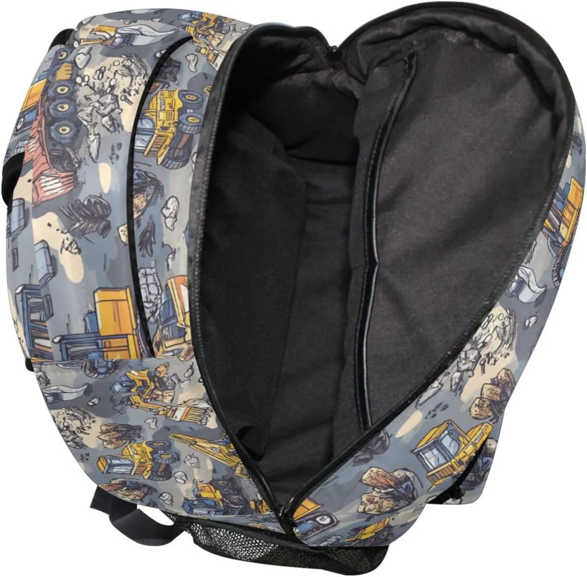 Backpack for Women Men Fashion College School Computer Bag with Chest Strap for Business Work College Travel Trip Construction Vehicles