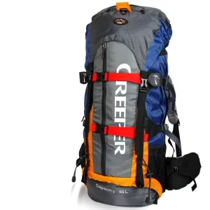 Backpack outer frame climbing camping hiking mountaineering bag 60L