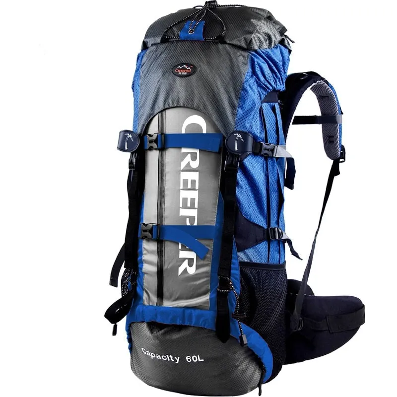 Backpack outer frame climbing camping hiking mountaineering bag 60L