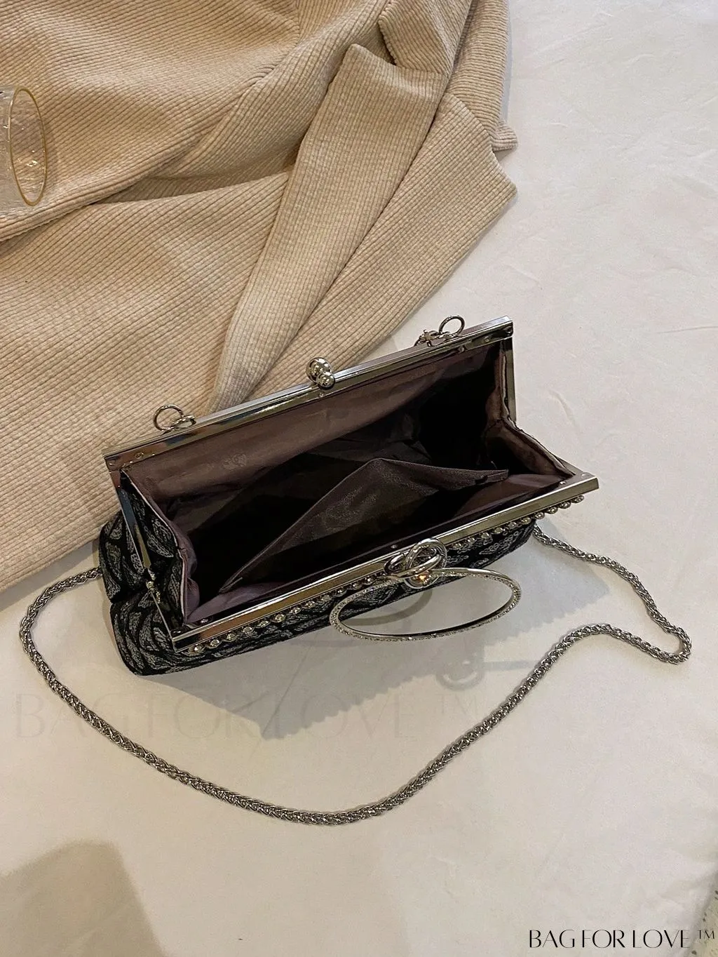 BagForLove - Chic Sequin Handbag with Ring Chain - Compact and Stylish