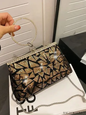 BagForLove - Chic Sequin Handbag with Ring Chain - Compact and Stylish