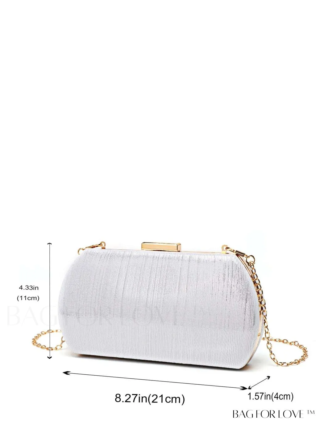 BagForLove - Compact Box Bag with Chain Strap - Ideal Bridal Purse for Weddings, Proms & Parties