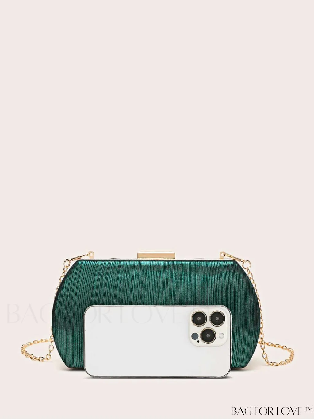 BagForLove - Compact Box Bag with Chain Strap - Ideal Bridal Purse for Weddings, Proms & Parties