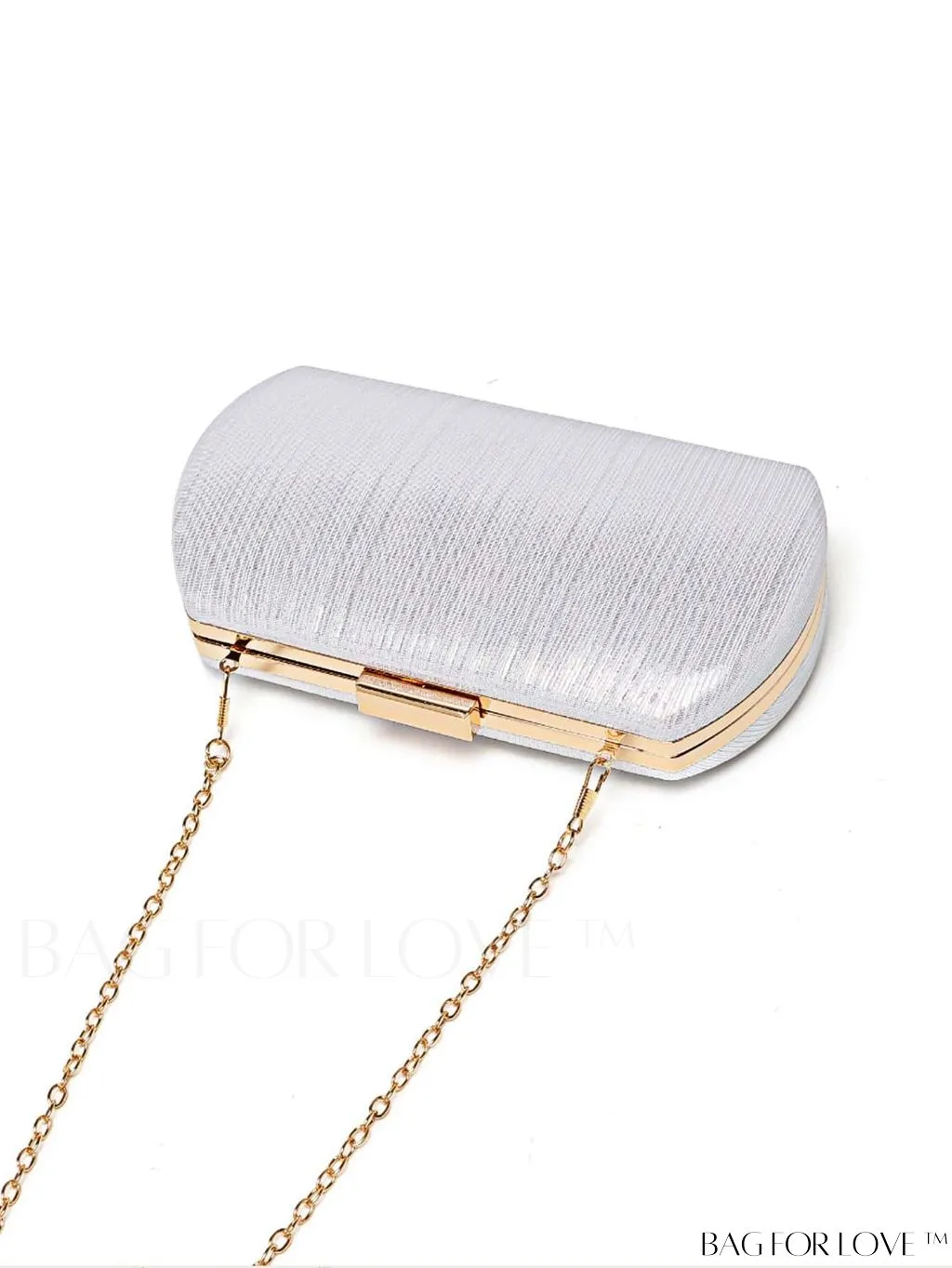 BagForLove - Compact Box Bag with Chain Strap - Ideal Bridal Purse for Weddings, Proms & Parties