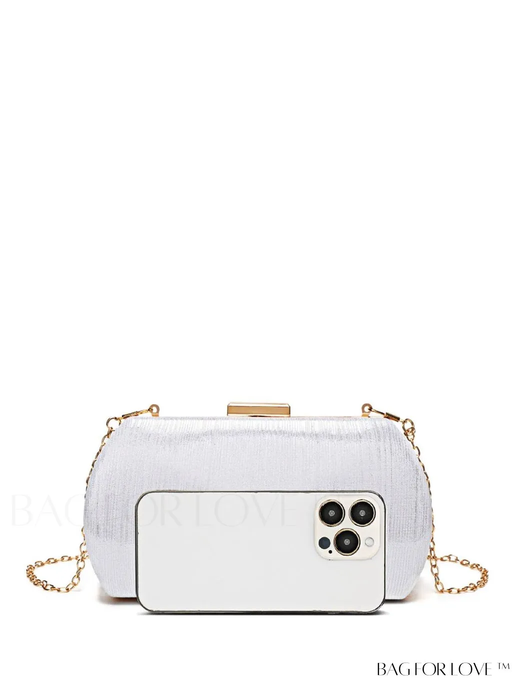 BagForLove - Compact Box Bag with Chain Strap - Ideal Bridal Purse for Weddings, Proms & Parties