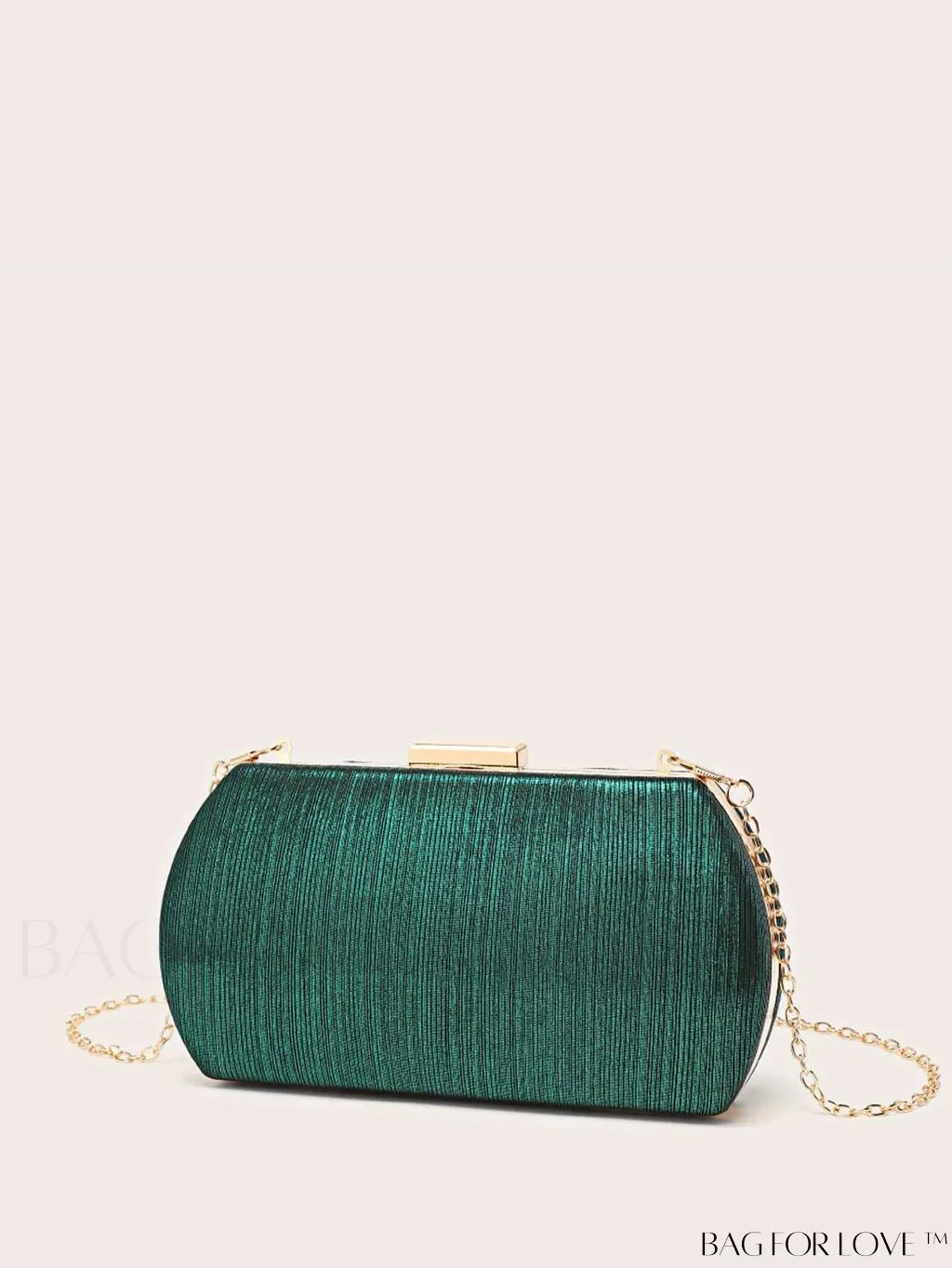 BagForLove - Compact Box Bag with Chain Strap - Ideal Bridal Purse for Weddings, Proms & Parties