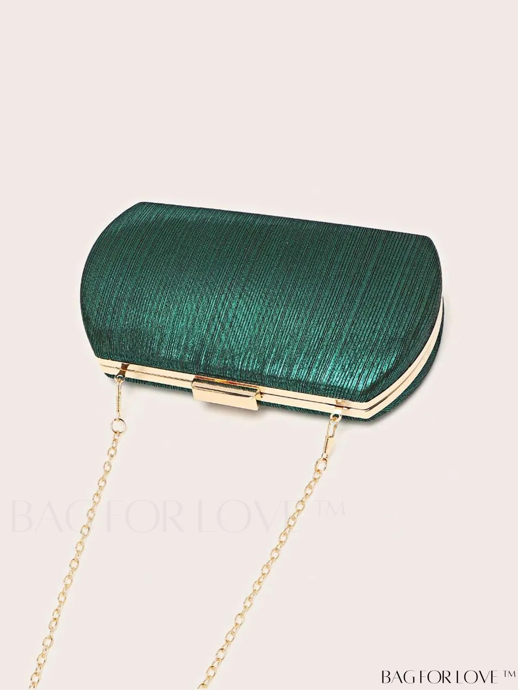 BagForLove - Compact Box Bag with Chain Strap - Ideal Bridal Purse for Weddings, Proms & Parties