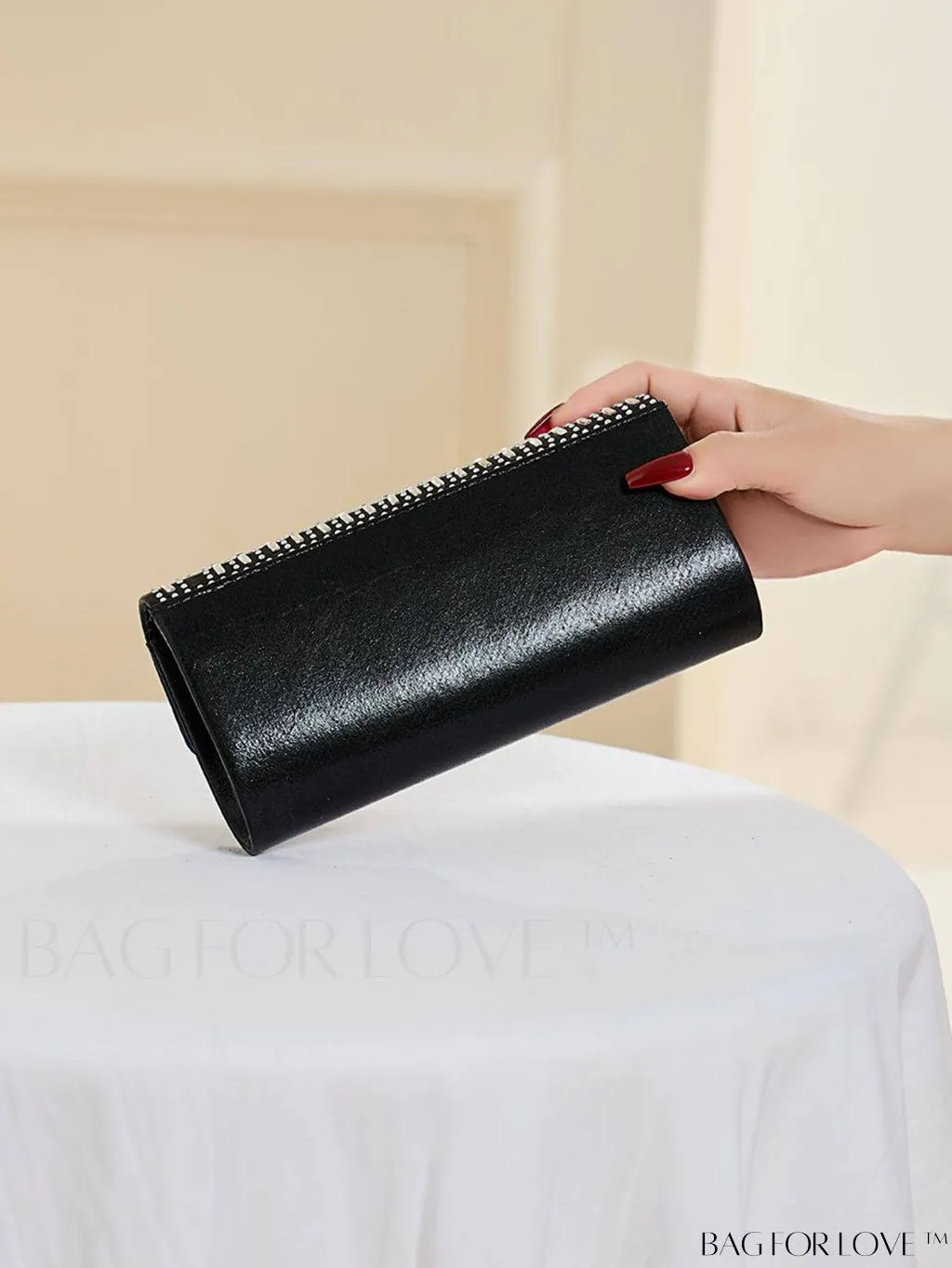 BagForLove - Compact Envelope Bag with Rhinestone Embellishments