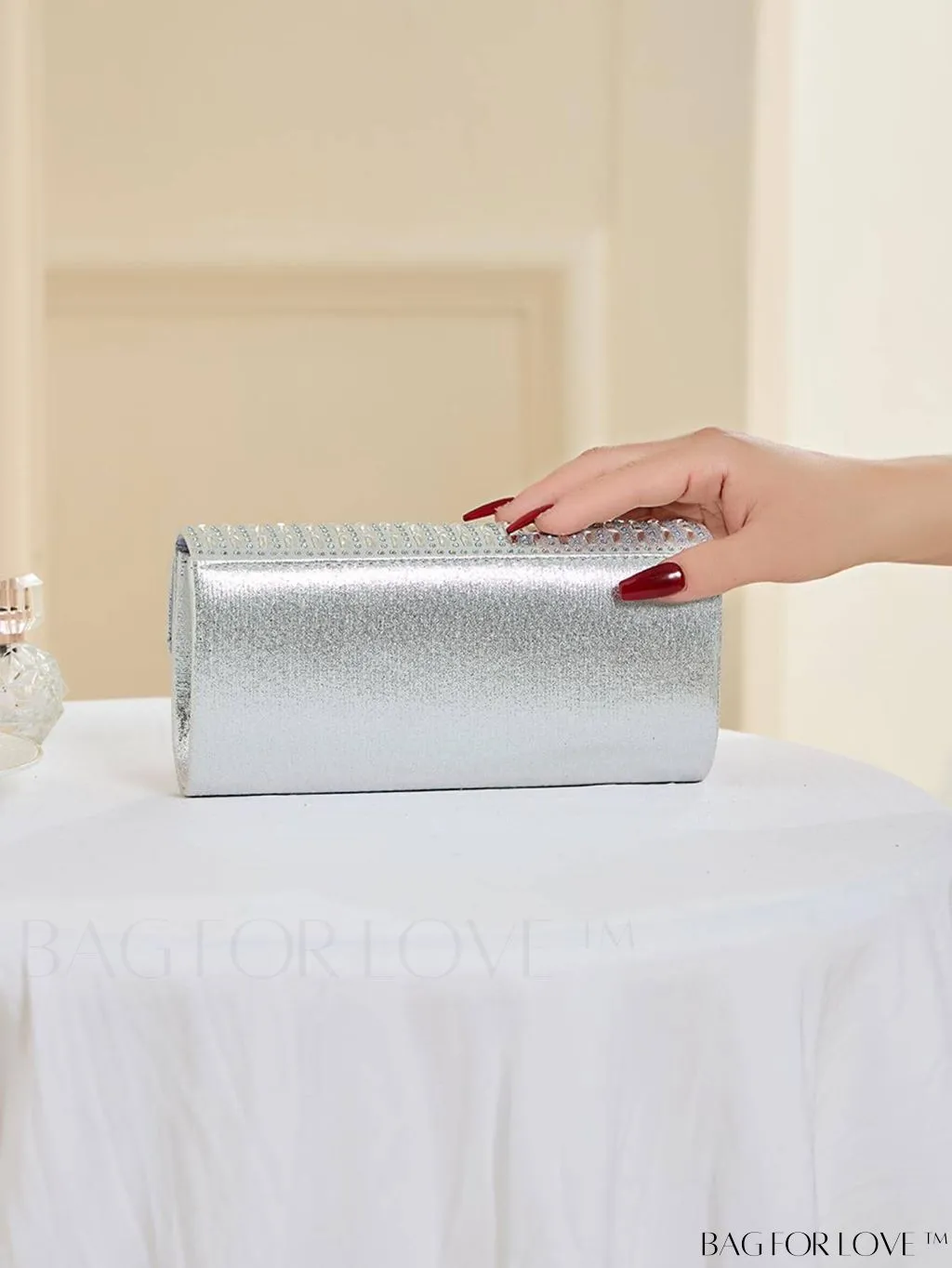 BagForLove - Compact Envelope Bag with Rhinestone Embellishments