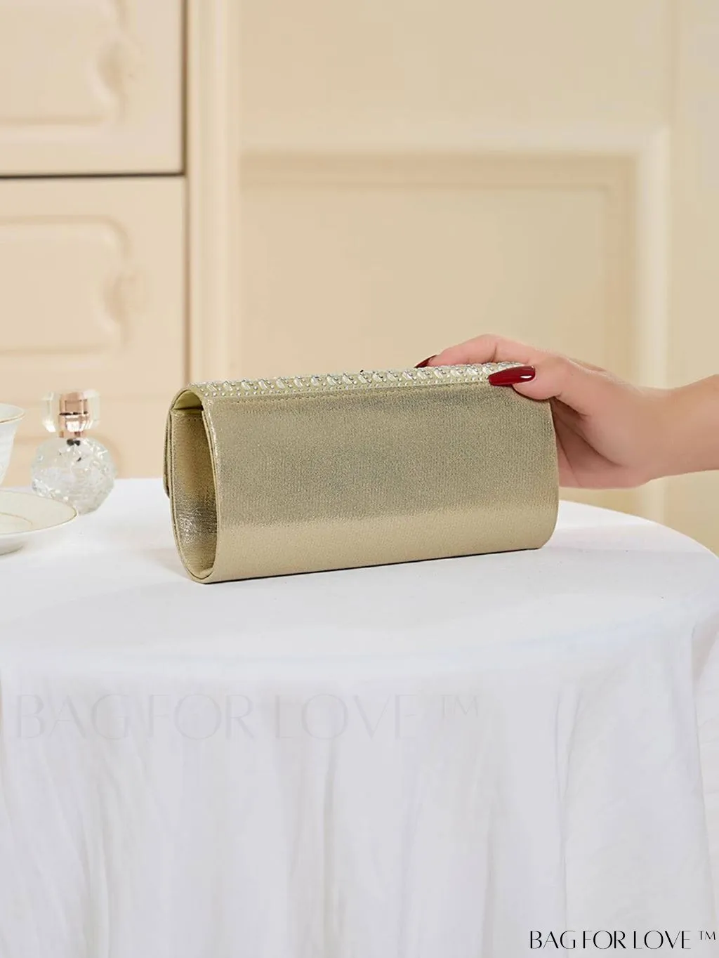 BagForLove - Compact Envelope Bag with Rhinestone Embellishments