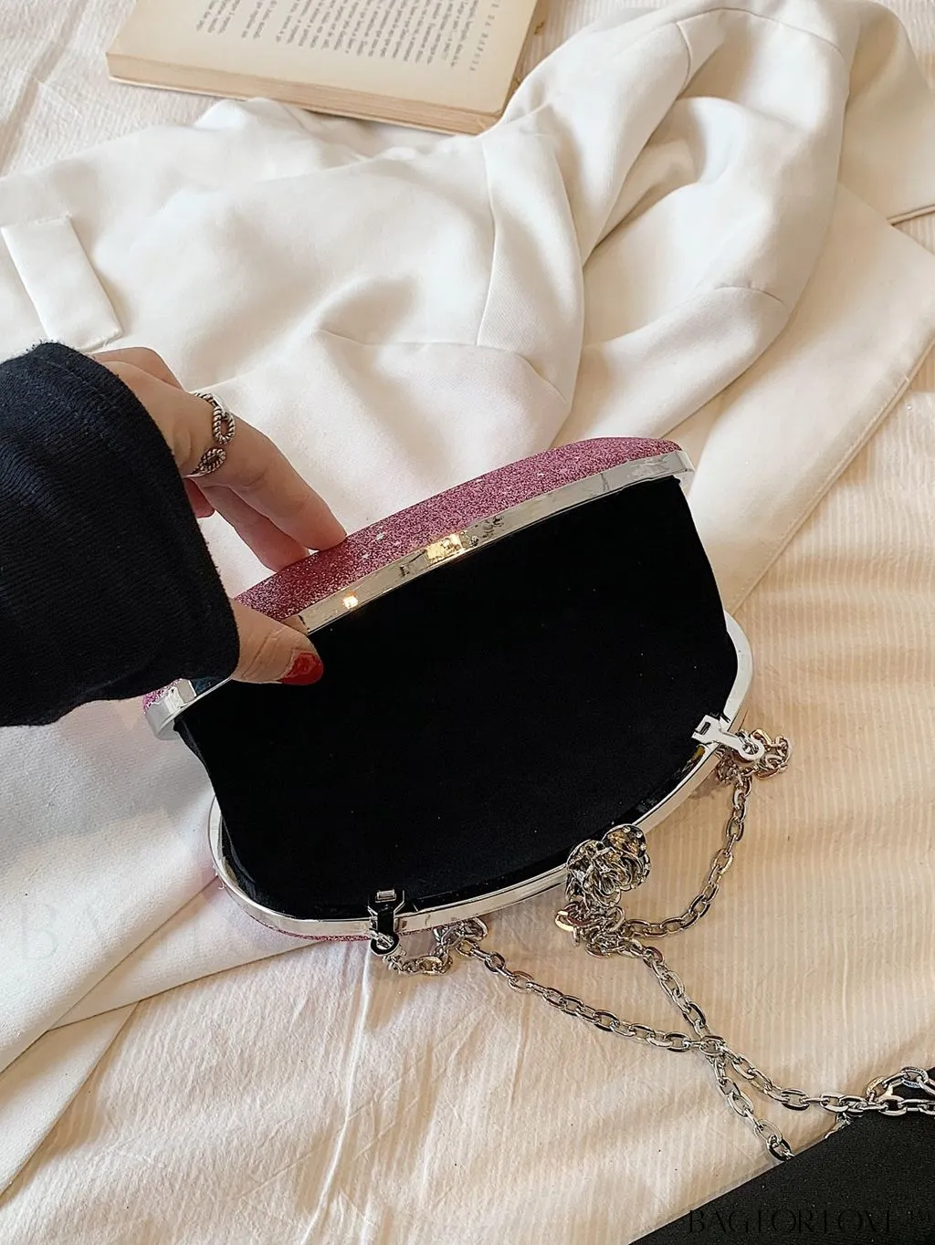 BagForLove - Compact Glam Sequin Womens Evening Clutch - Versatile & Fashionable Accessory
