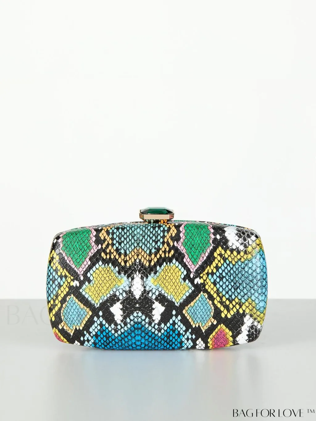 BagForLove - Compact Pu Leather Square Bag with Stylish Snake Pattern Design