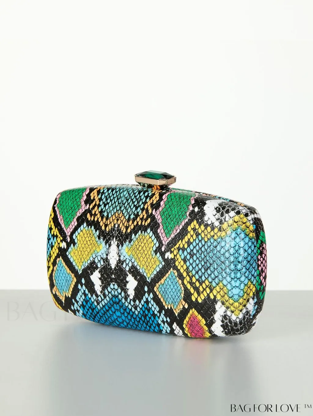 BagForLove - Compact Pu Leather Square Bag with Stylish Snake Pattern Design