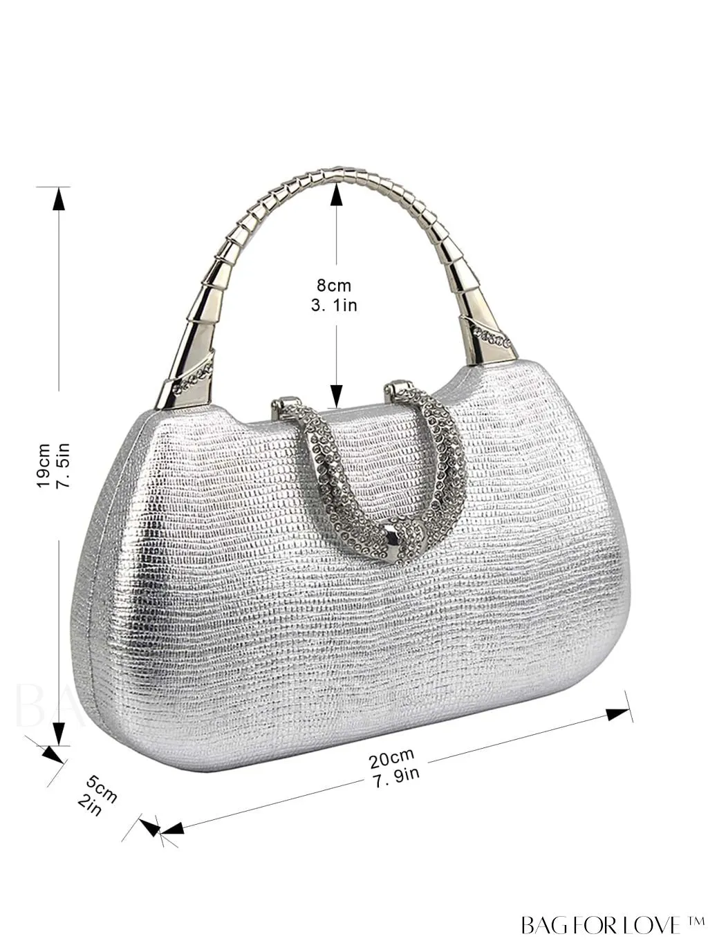 BagForLove - Compact Rhinestone-Adorned Glitter Box Bag