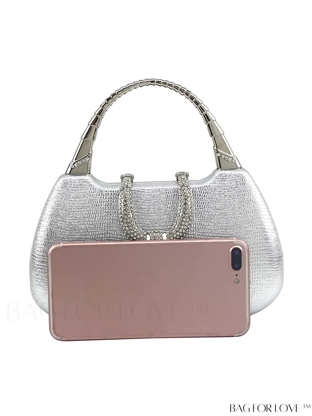 BagForLove - Compact Rhinestone-Adorned Glitter Box Bag