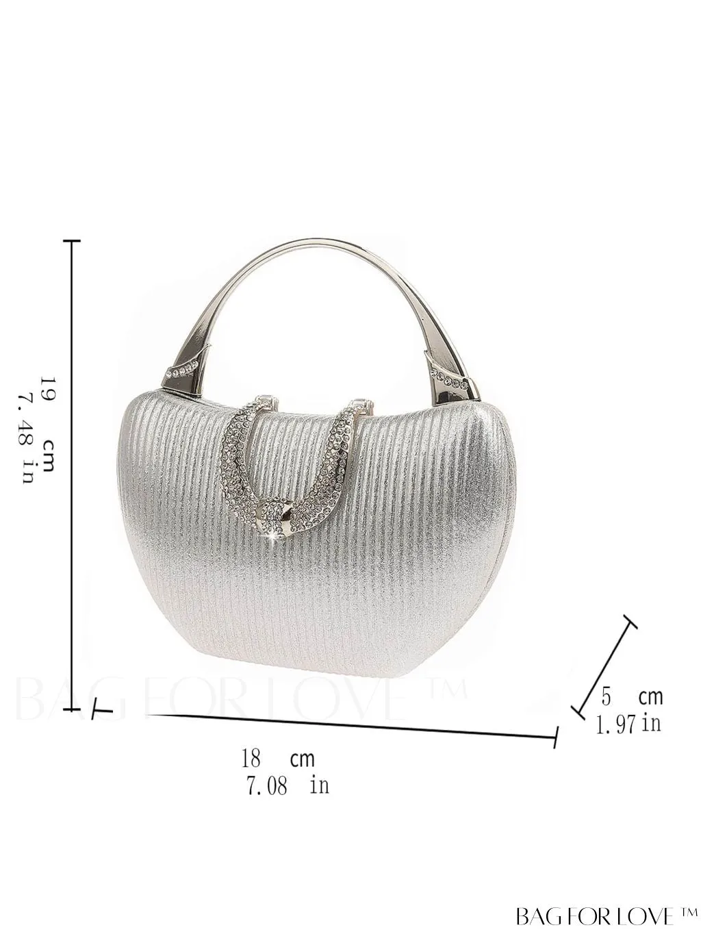 BagForLove - Compact Rhinestone-Adorned Glitter Box Bag