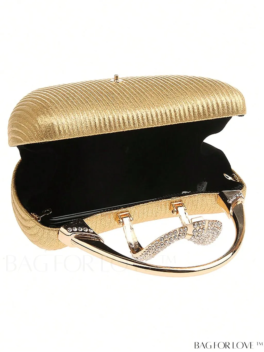 BagForLove - Compact Rhinestone-Adorned Glitter Box Bag