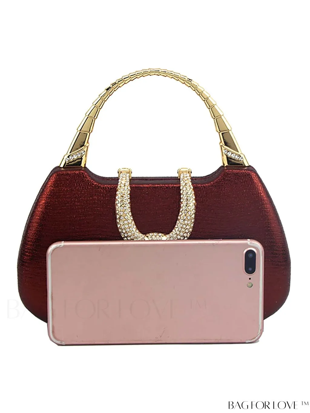 BagForLove - Compact Rhinestone-Adorned Glitter Box Bag