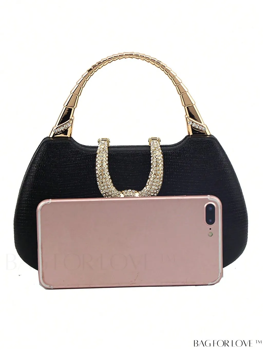 BagForLove - Compact Rhinestone-Adorned Glitter Box Bag