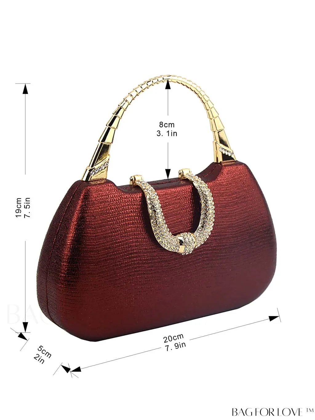 BagForLove - Compact Rhinestone-Adorned Glitter Box Bag