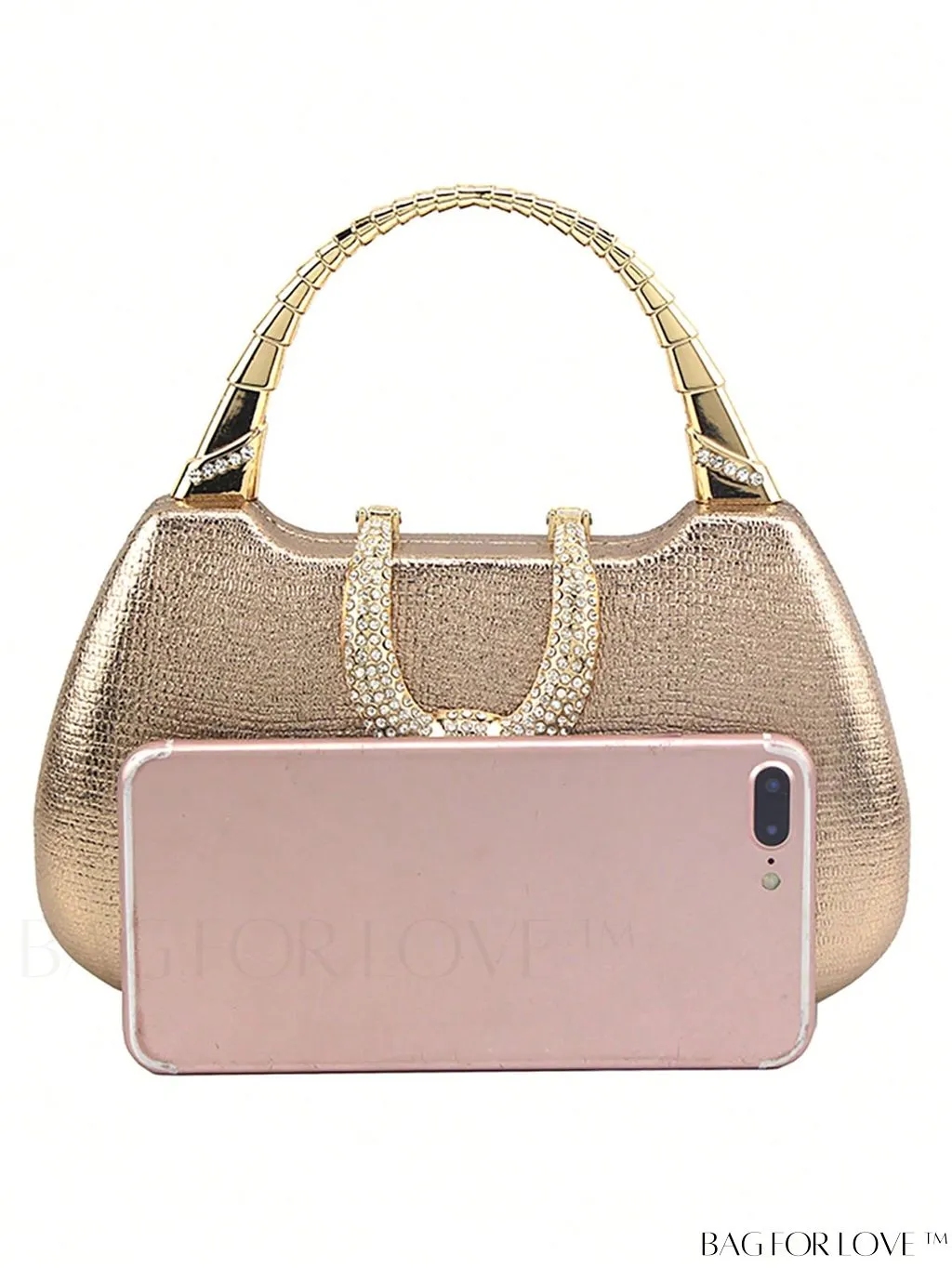 BagForLove - Compact Rhinestone-Adorned Glitter Box Bag