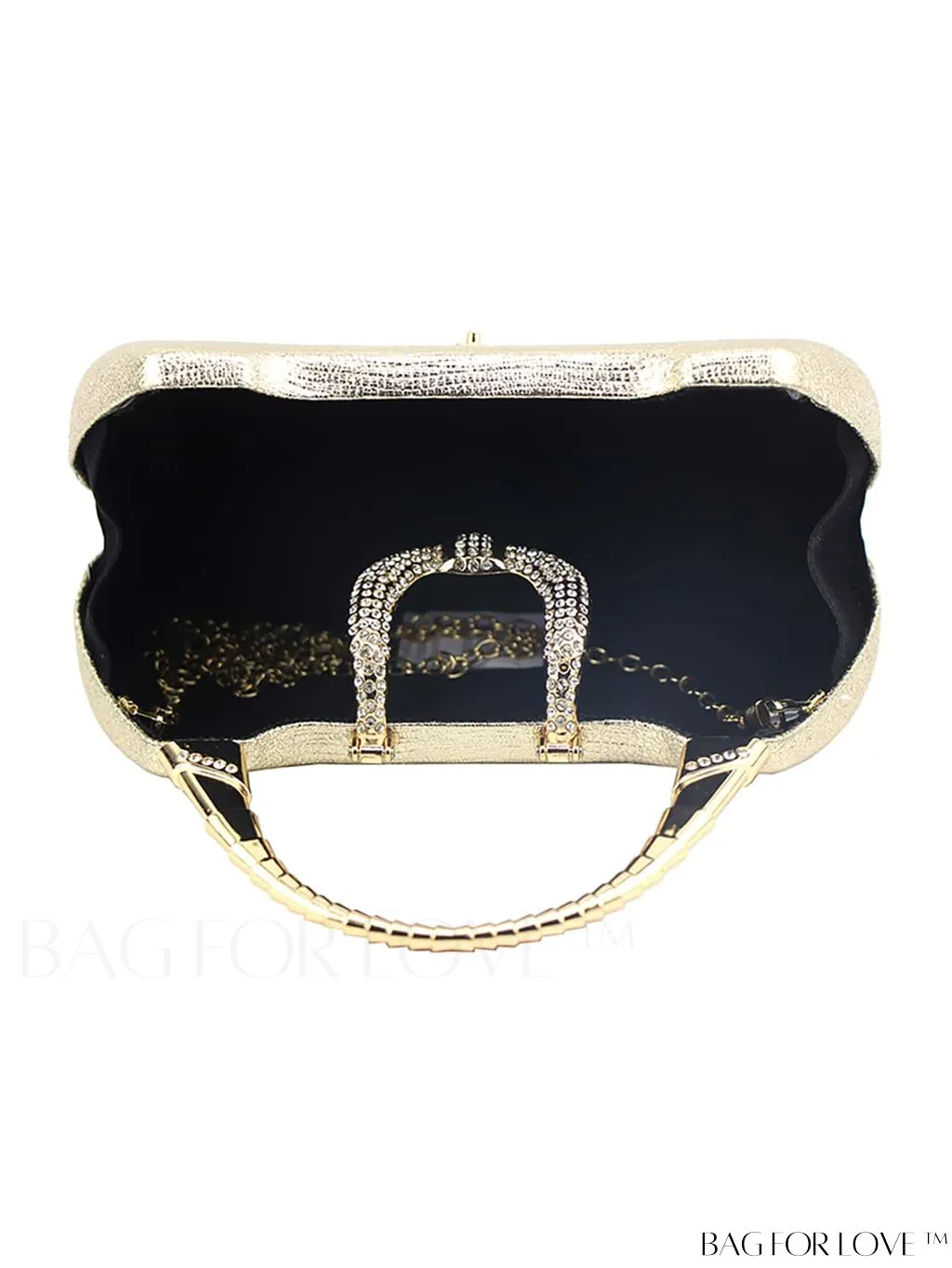BagForLove - Compact Rhinestone-Adorned Glitter Box Bag