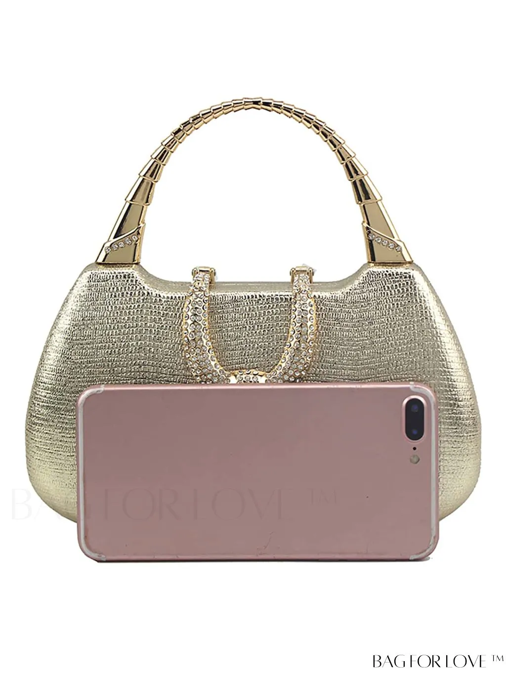 BagForLove - Compact Rhinestone-Adorned Glitter Box Bag