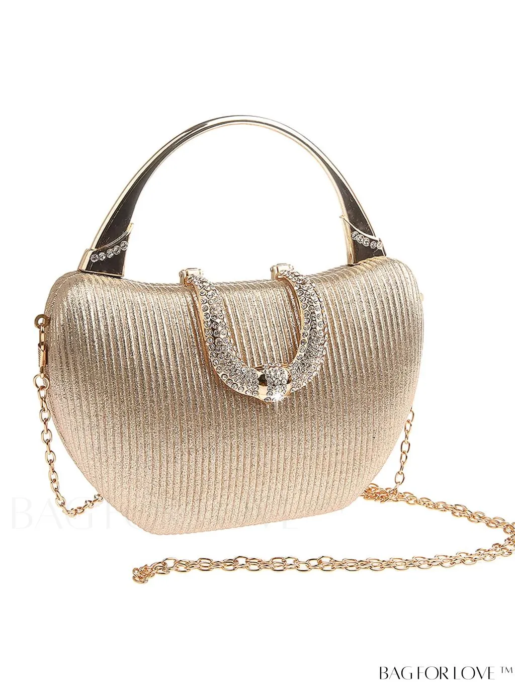 BagForLove - Compact Rhinestone-Adorned Glitter Box Bag