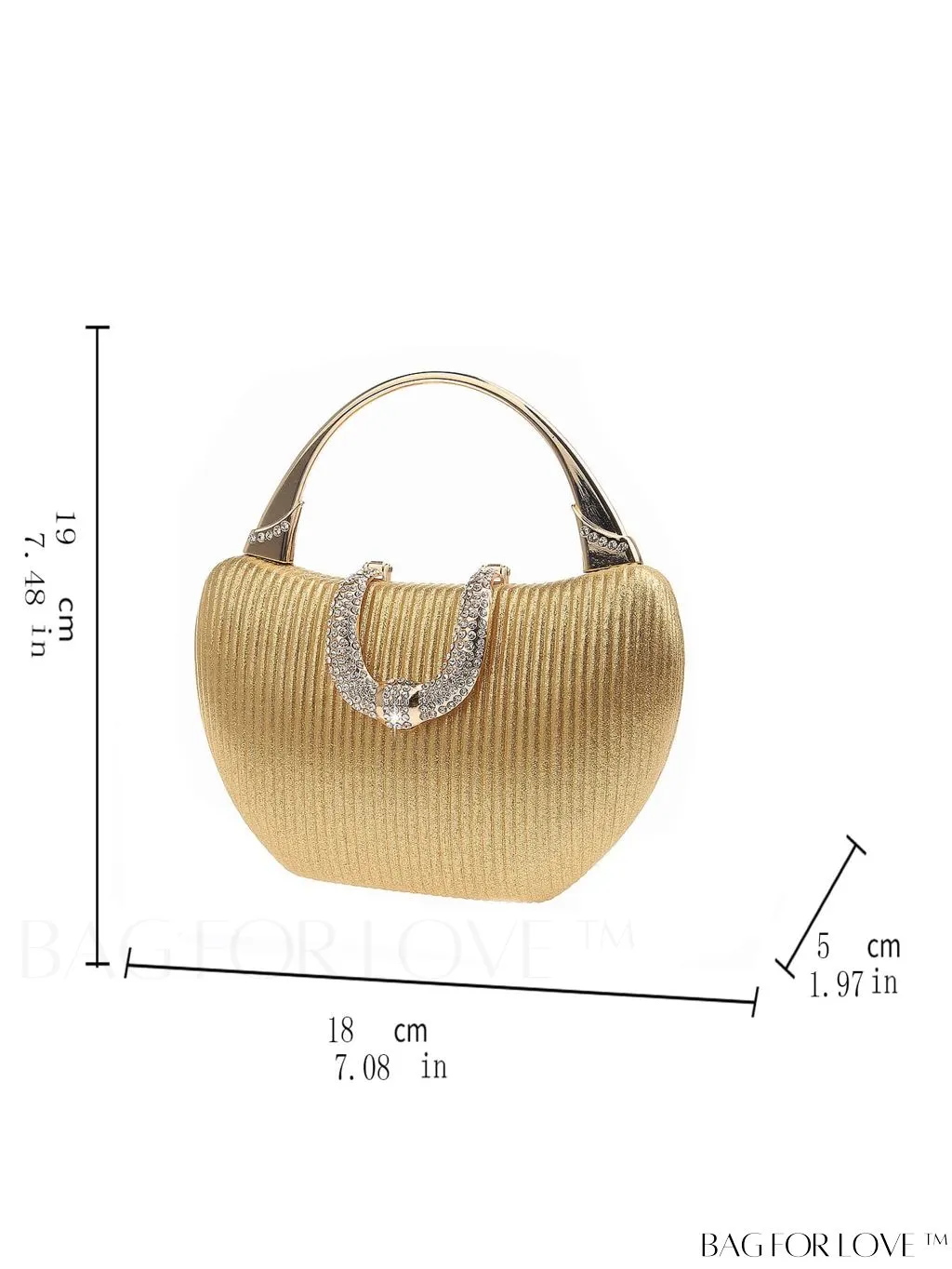 BagForLove - Compact Rhinestone-Adorned Glitter Box Bag