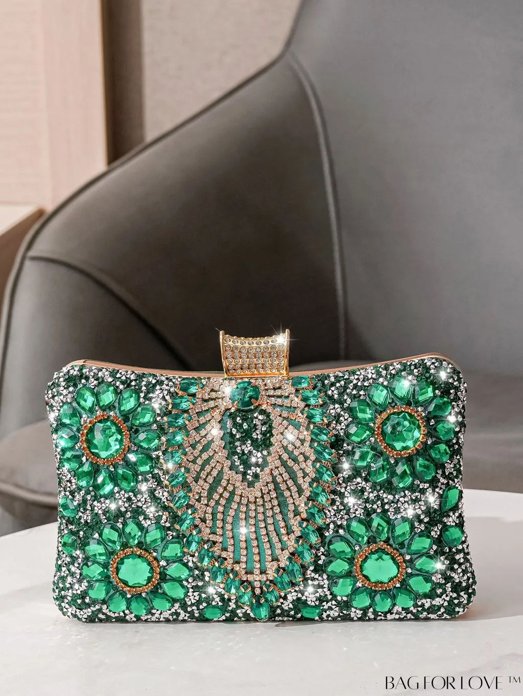 BagForLove - Compact Rhinestone Evening Clutch