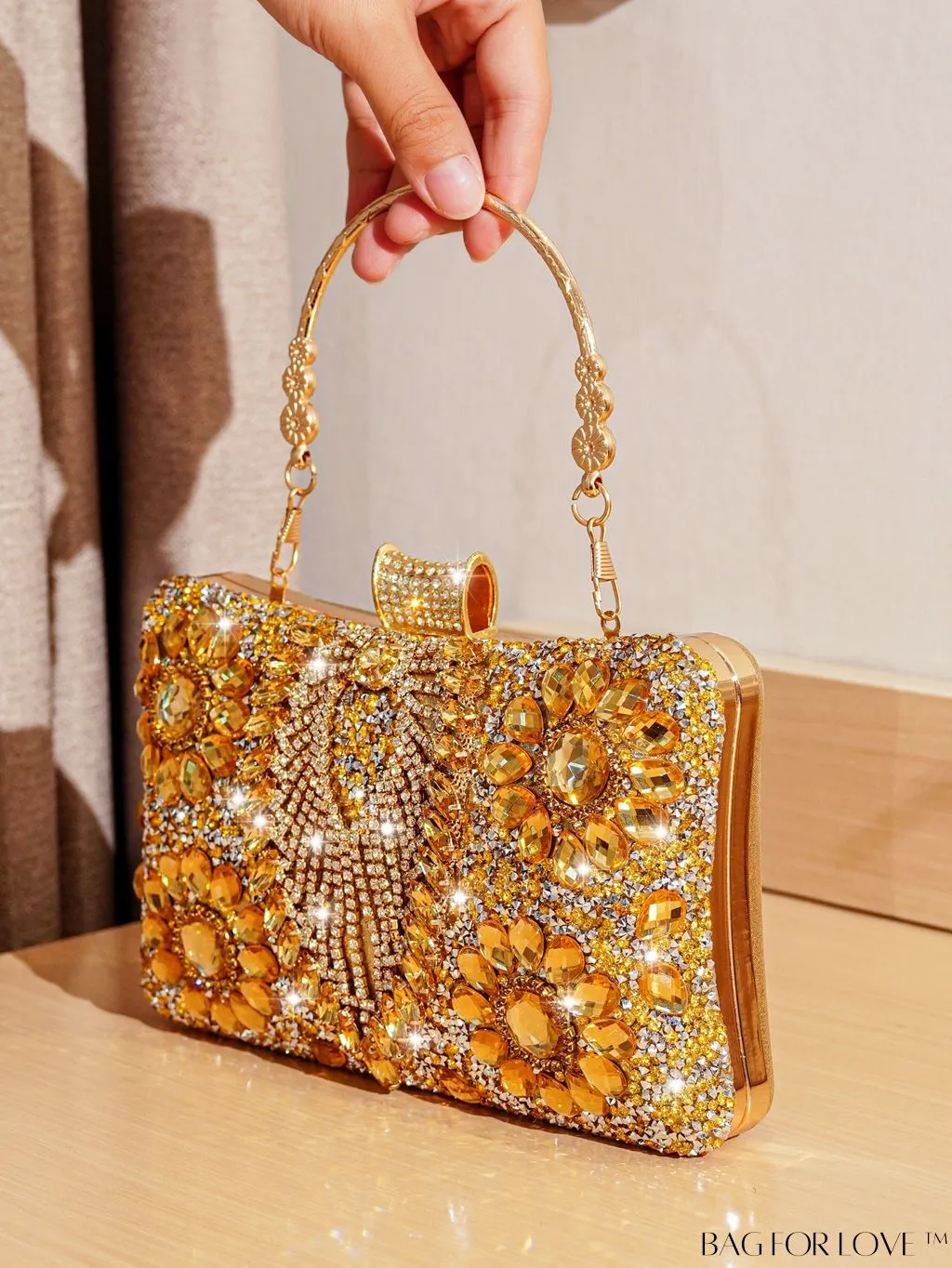 BagForLove - Compact Rhinestone Evening Clutch