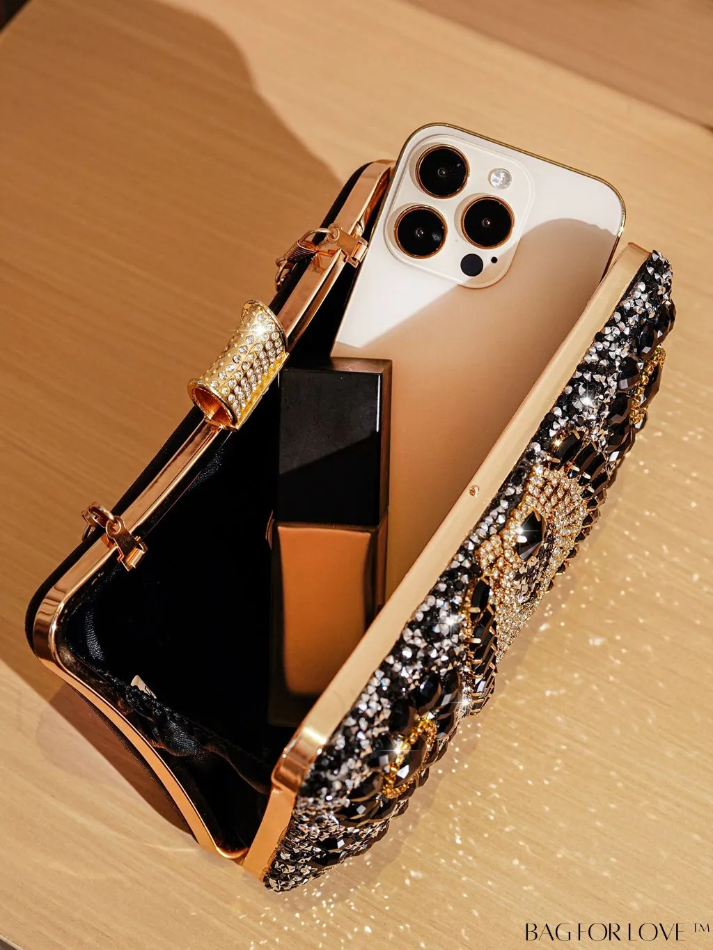 BagForLove - Compact Rhinestone Evening Clutch