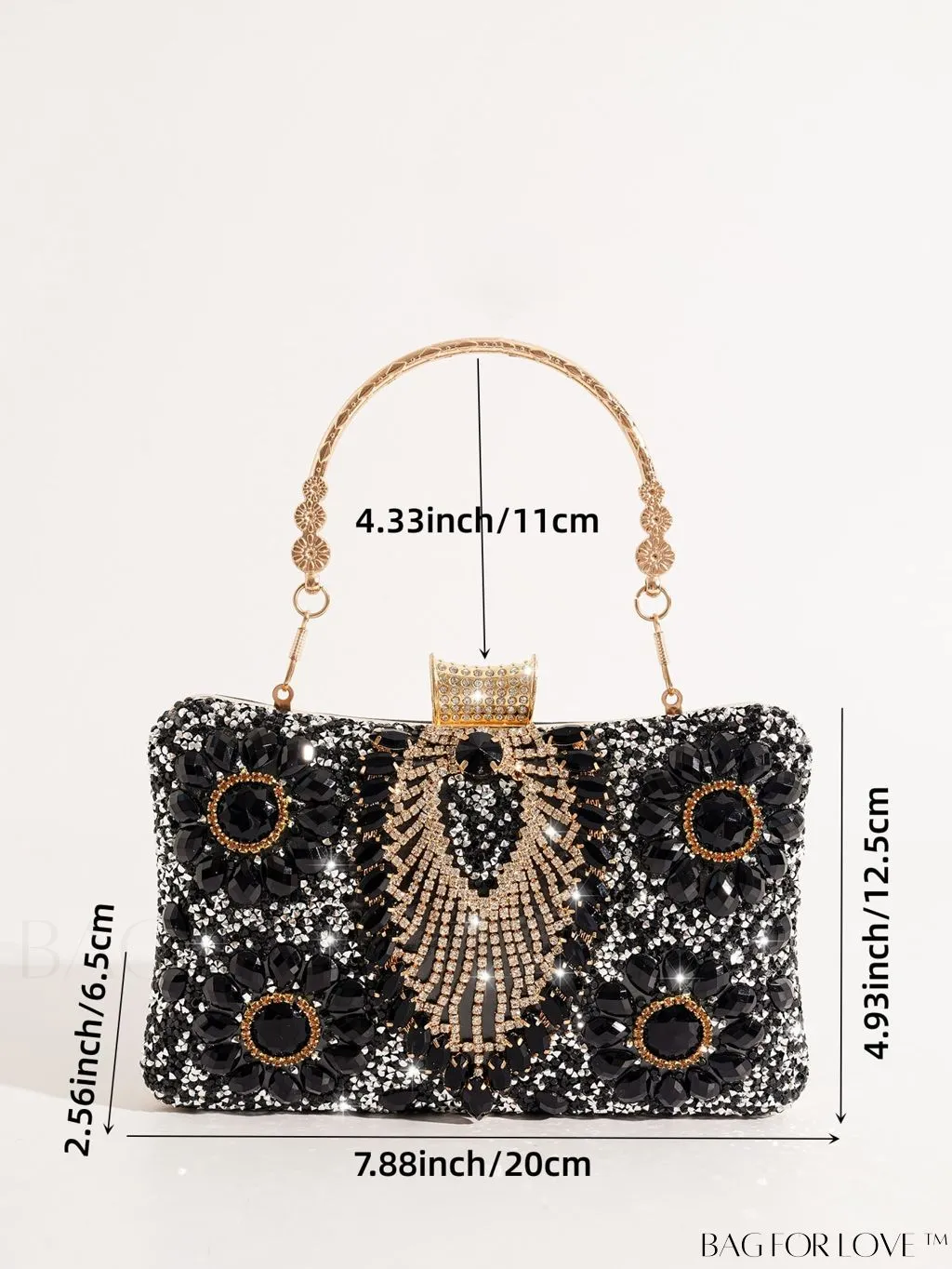 BagForLove - Compact Rhinestone Evening Clutch