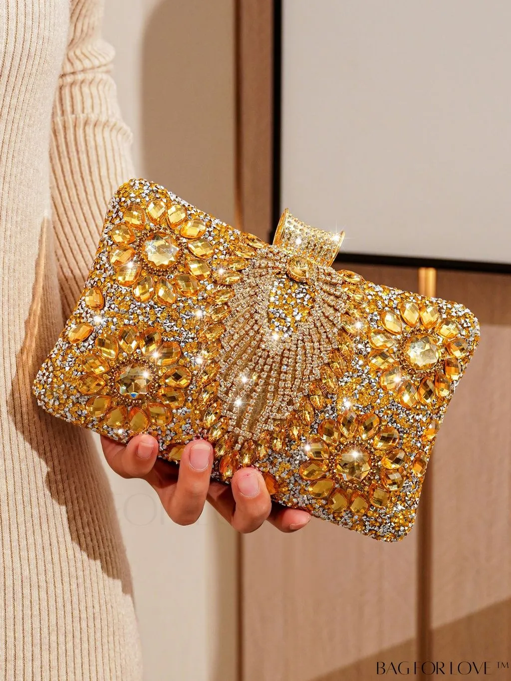 BagForLove - Compact Rhinestone Evening Clutch