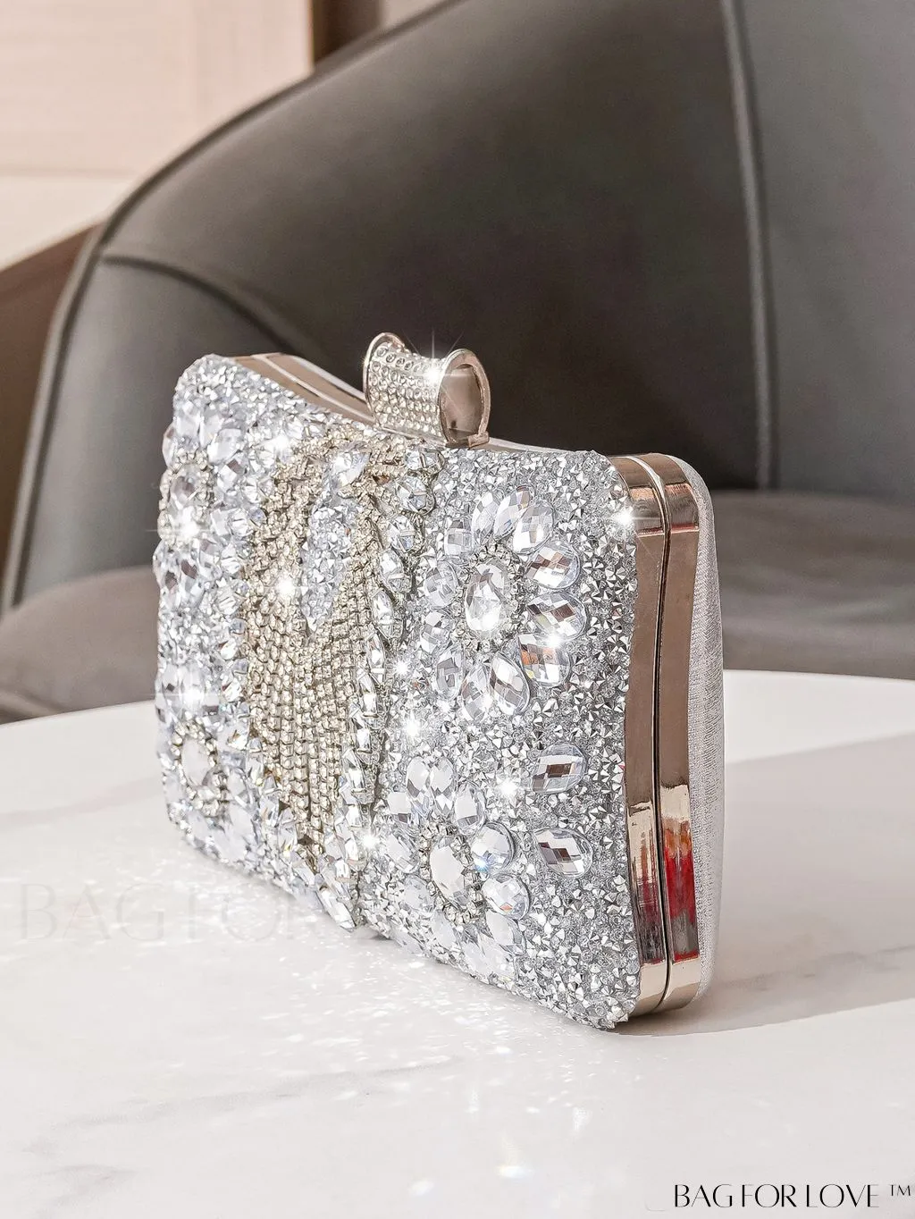 BagForLove - Compact Rhinestone Evening Clutch